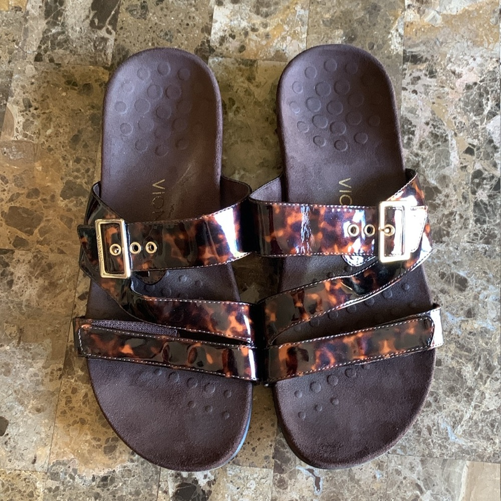 Vionic Tortoise Shell Buckle Sandals - image 1